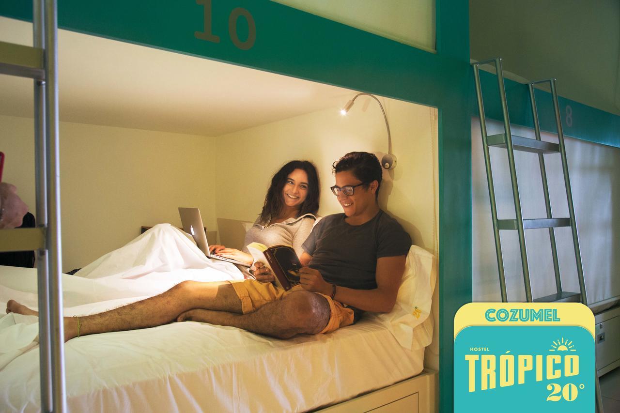 Hostel Frente Al Mar Tropico 20º 코수멜 외부 사진